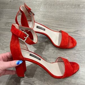 nine west red heels